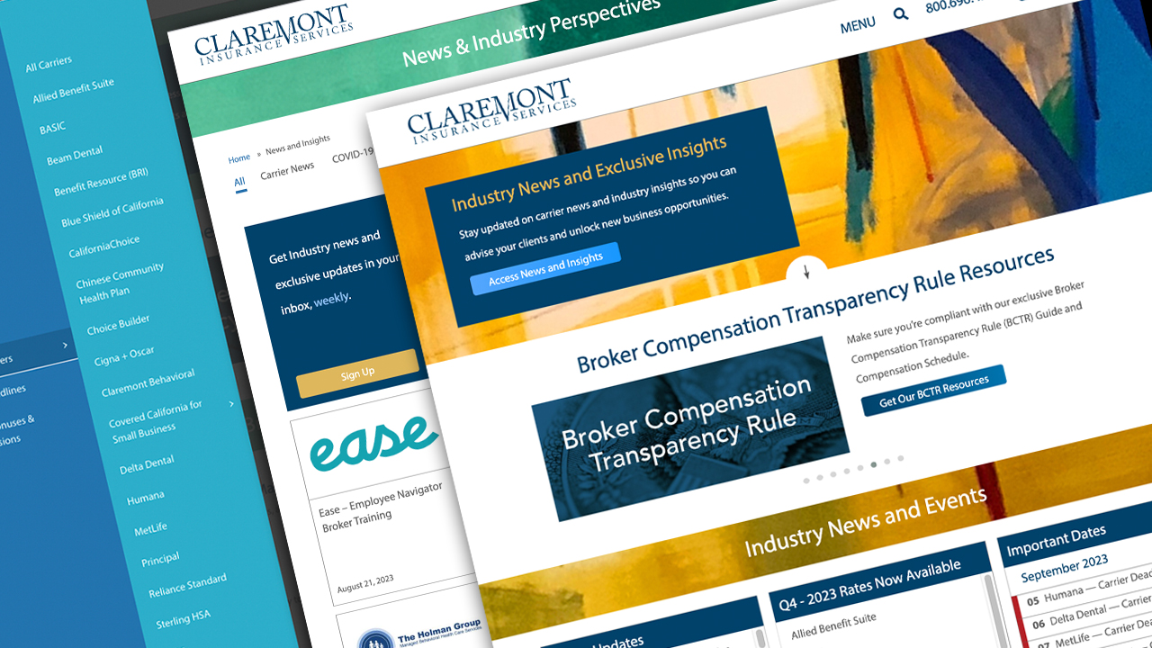 Claremont Insurance services Website